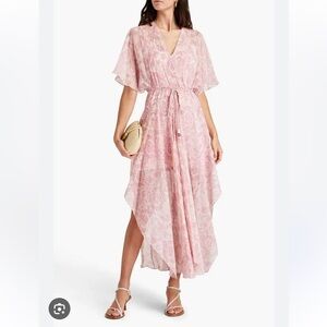 Maje metallic paisley dress 42 10